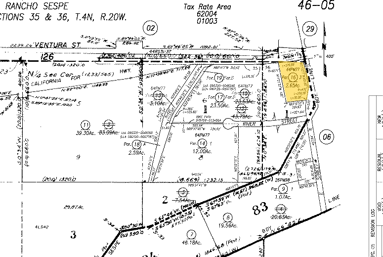 Ventura St, Fillmore, CA for sale - Plat Map - Image 3 of 3