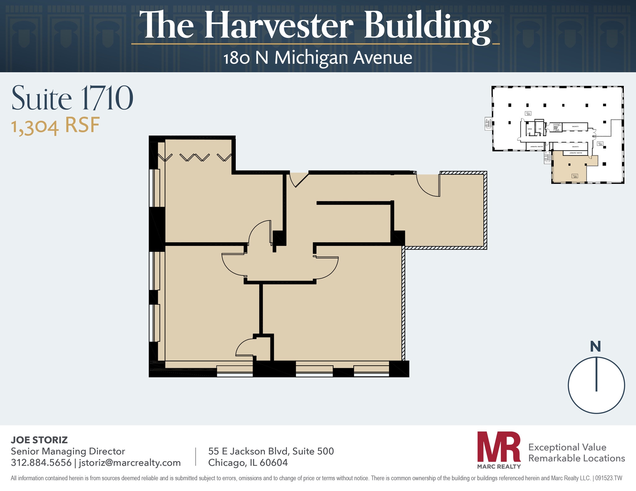 180 N Michigan Ave, Chicago, IL to rent Floor Plan- Image 1 of 6