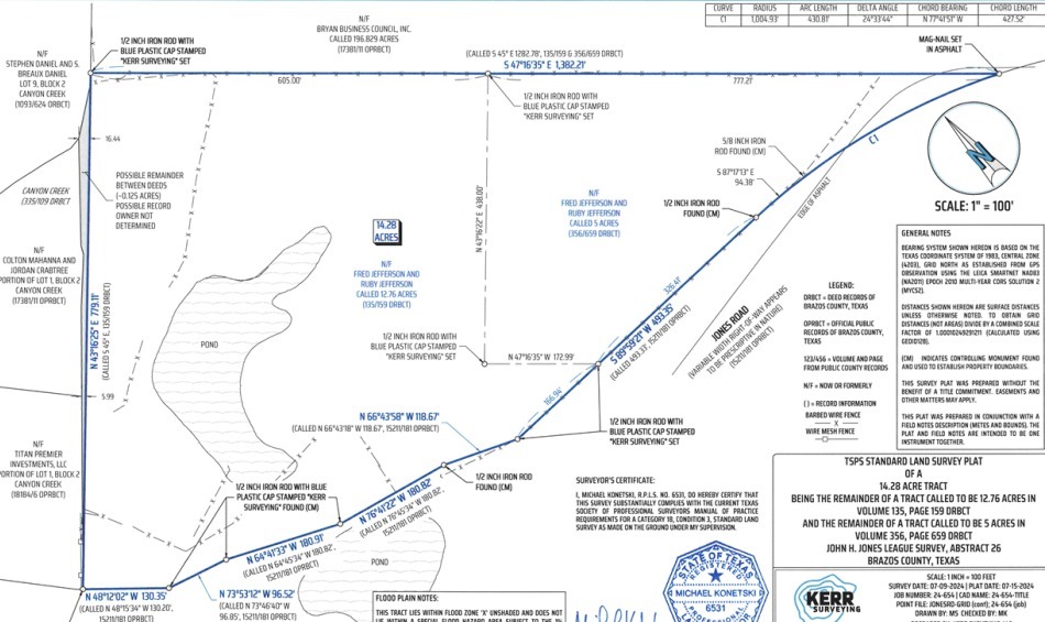 0 Jones Rd, College Station, TX for sale - Site Plan - Image 2 of 2