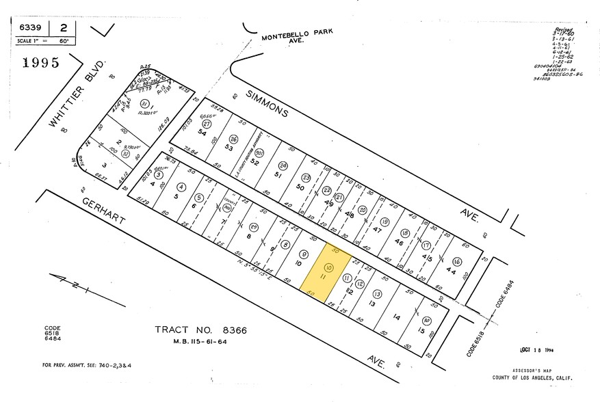 946 Gerhart Ave, Commerce, CA for rent - Plat Map - Image 2 of 9