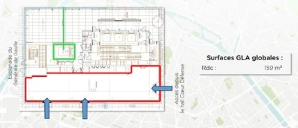 100-110 Esplanade Du Général De Gaulle, Courbevoie to rent Site Plan- Image 2 of 3