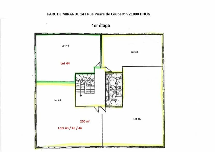 Office in Dijon to rent - Floor Plan - Image 2 of 3