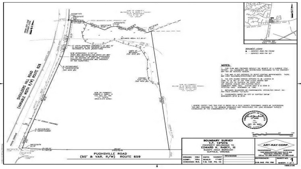 Pughsville Rd, Suffolk, VA for sale - Plat Map - Image 3 of 4