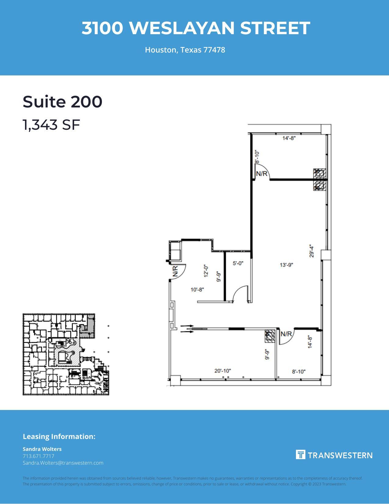 3100 Weslayan St, Houston, TX to rent Floor Plan- Image 1 of 1