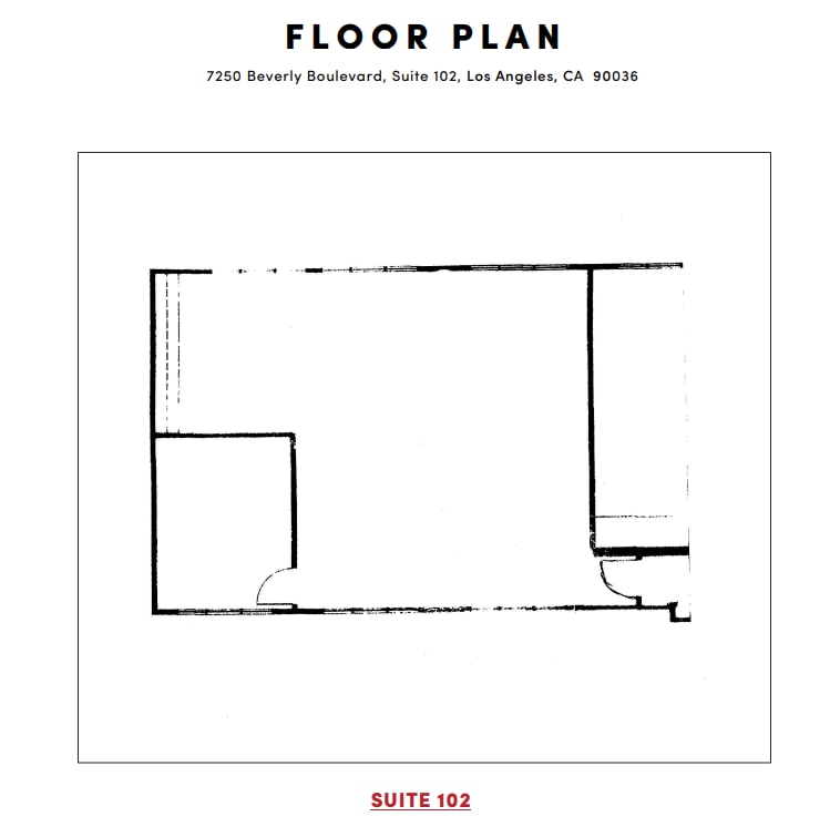 7250 Beverly Blvd, Los Angeles, CA to rent Floor Plan- Image 1 of 1