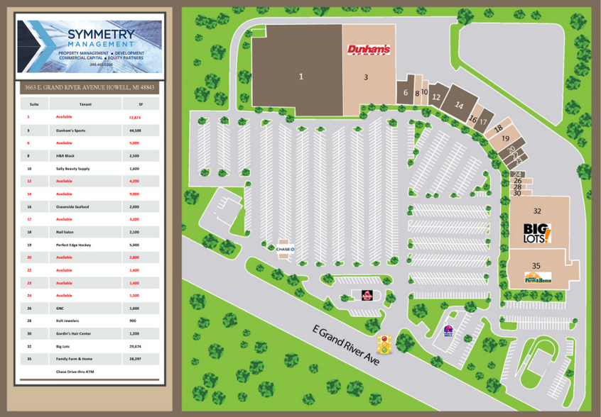 3591-3685 E Grand River Ave, Howell, MI for rent - Site Plan - Image 2 of 5