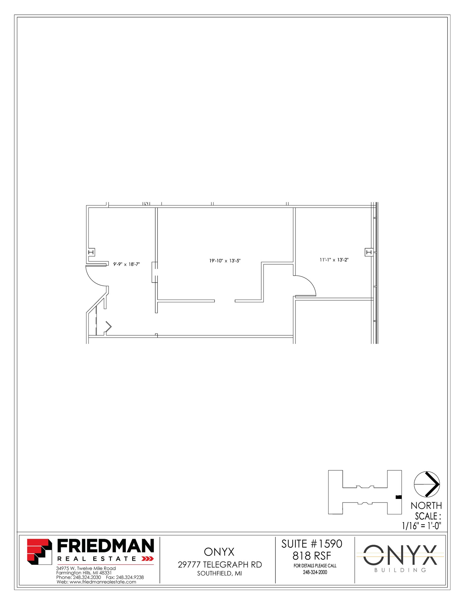 29777 Telegraph Rd, Southfield, MI to rent Floor Plan- Image 1 of 2