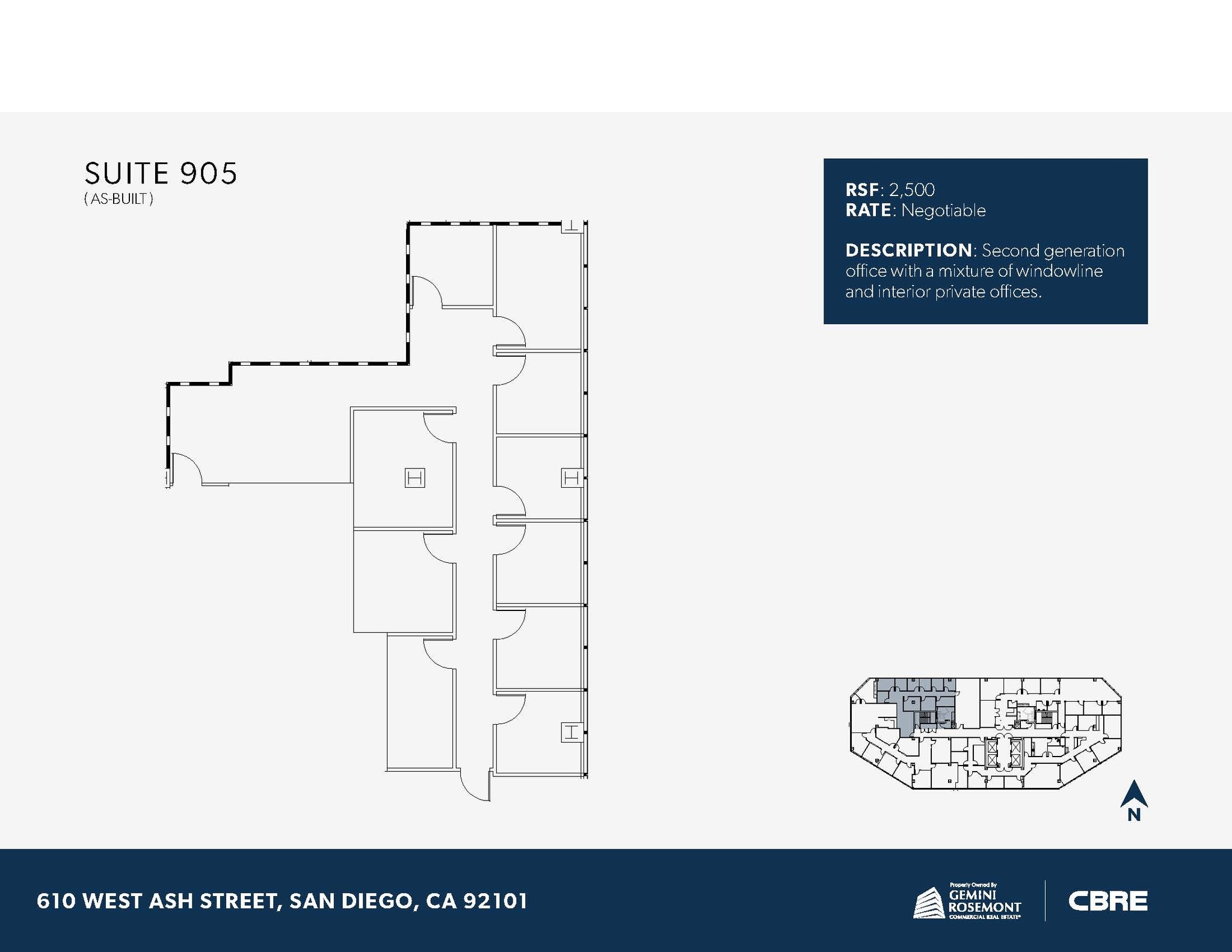 610 W Ash St, San Diego, CA to rent Floor Plan- Image 1 of 1