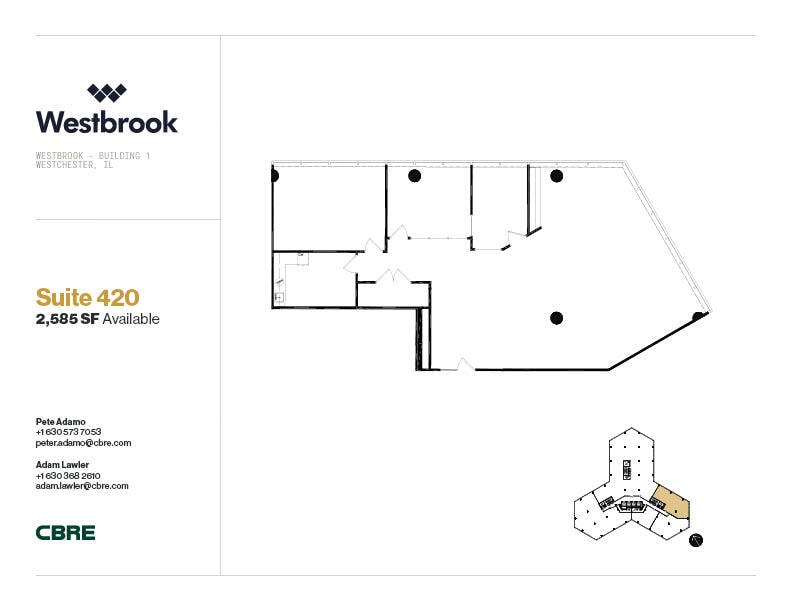 1 Westbrook Corporate Ctr, Westchester, IL to rent Floor Plan- Image 1 of 1