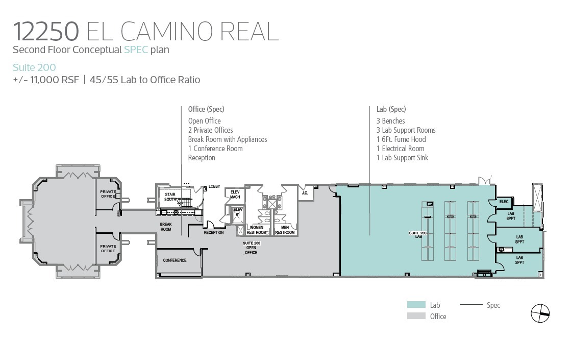 12250 El Camino Real, San Diego, CA for rent Floor Plan- Image 1 of 1