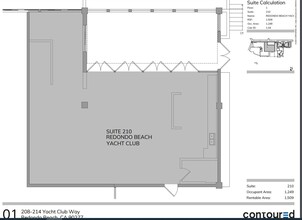 210-212 Yacht Club way, Redondo Beach, CA for rent Floor Plan- Image 1 of 4