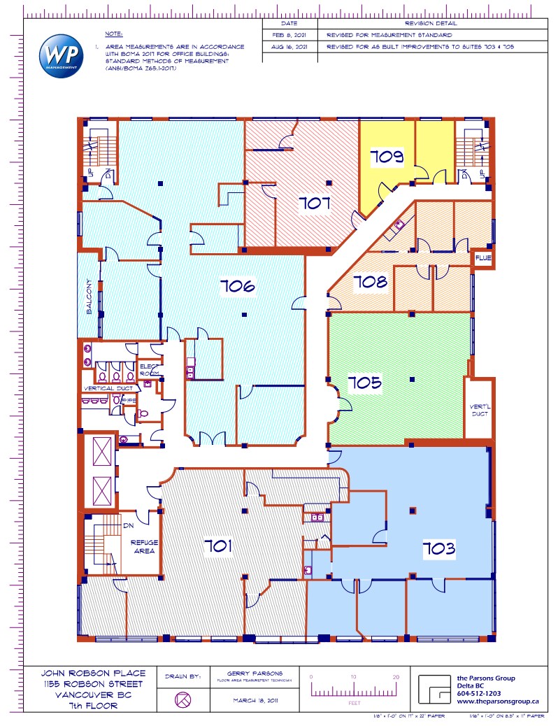 1145-1155 Robson St, Vancouver, BC to rent Floor Plan- Image 1 of 1