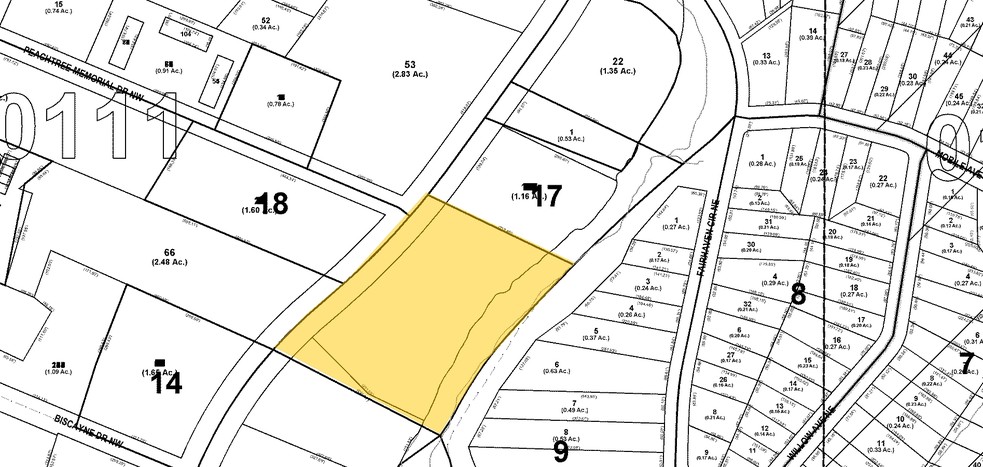 2255-2277 Peachtree Rd NE, Atlanta, GA for sale - Plat Map - Image 1 of 1