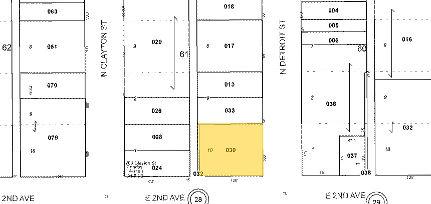 205 Detroit St, Denver, CO for rent - Plat Map - Image 2 of 16