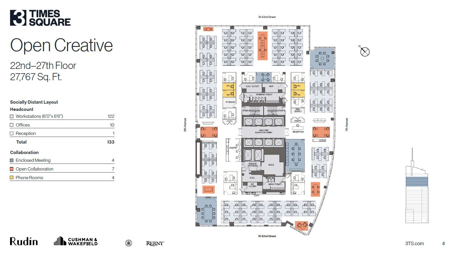 3 Times Sq, New York, NY to rent Floor Plan- Image 1 of 3