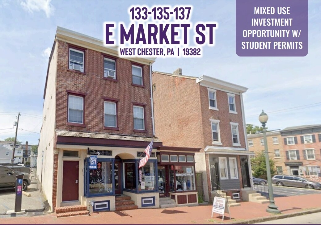 133-137 E Market St, West Chester, PA for sale Building Photo- Image 1 of 1