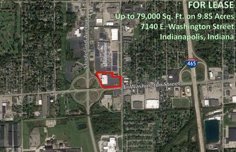 7140 E Washington St, Indianapolis, IN - aerial  map view