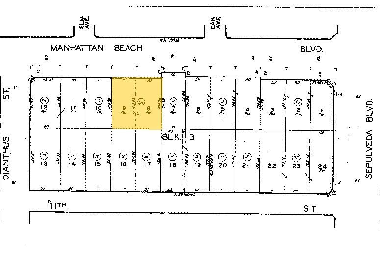 1020 Manhattan Beach Blvd, Manhattan Beach, CA for sale - Plat Map - Image 1 of 1