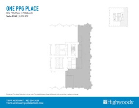 1 PPG Pl, Pittsburgh, PA for rent Site Plan- Image 1 of 1