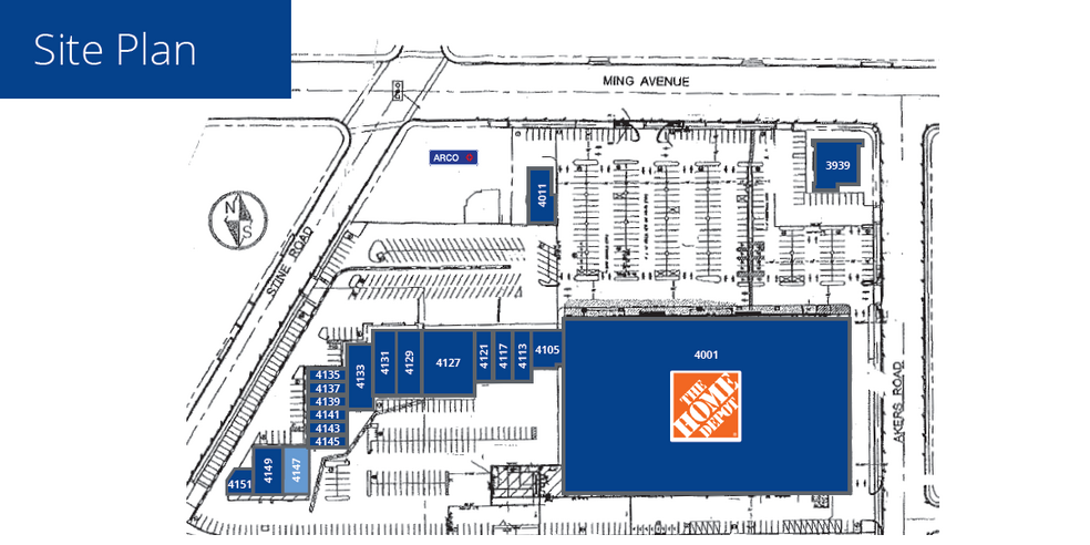 4001-4151 Ming Ave, Bakersfield, CA for rent - Site Plan - Image 2 of 6