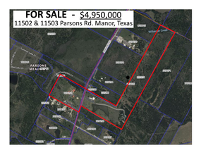 11502-15503 Parsons Rd, Manor, TX - aerial  map view