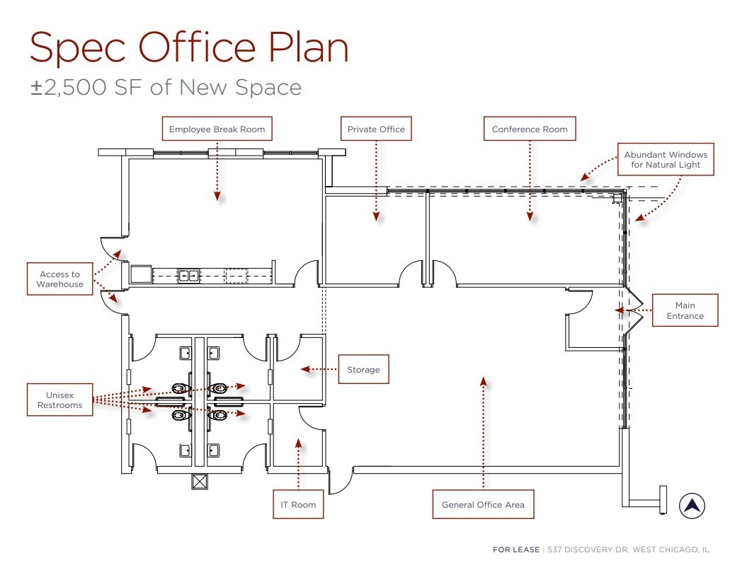 537 Discovery Dr, West Chicago, IL to rent Floor Plan- Image 1 of 3