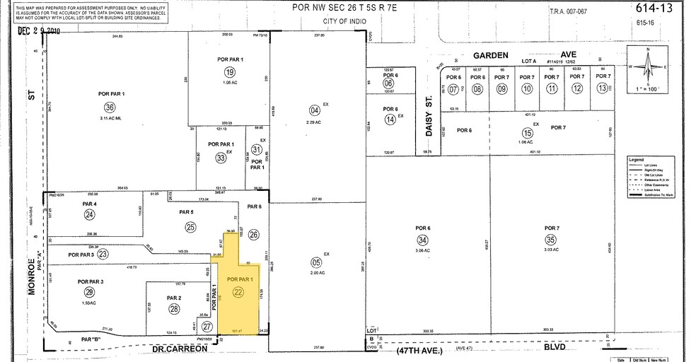 46900 Monroe St, Indio, CA for rent - Plat Map - Image 2 of 2