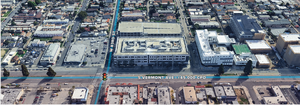 8300-8400 S Vermont Ave, Los Angeles, CA for rent - Aerial - Image 2 of 4