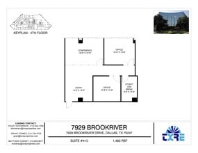 7929 Brookriver Dr, Dallas, TX to rent Floor Plan- Image 1 of 3