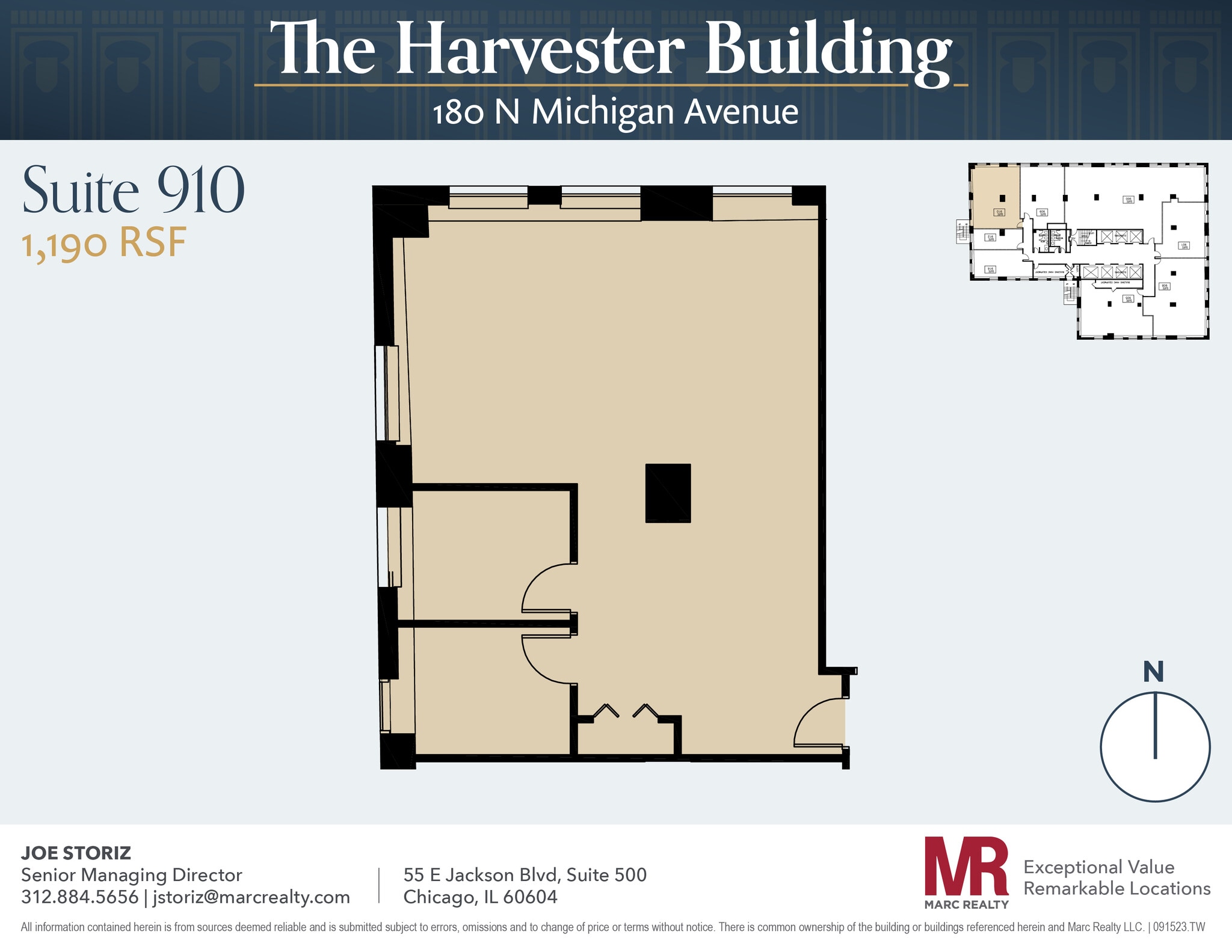 180 N Michigan Ave, Chicago, IL to rent Floor Plan- Image 1 of 5