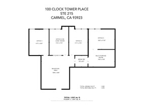 100 Clock Tower Pl, Carmel, CA for rent Floor Plan- Image 1 of 7