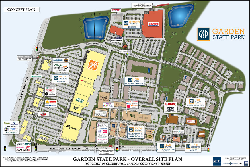 901-957 Haddonfield Rd, Cherry Hill, NJ for rent - Site Plan - Image 3 of 3