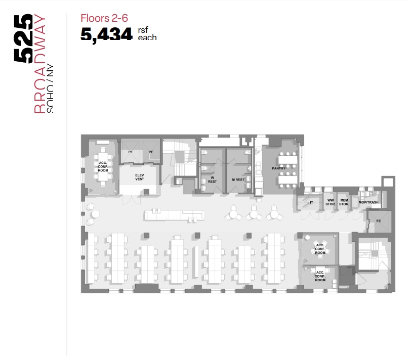 525 Broadway, New York, NY to rent Floor Plan- Image 1 of 1