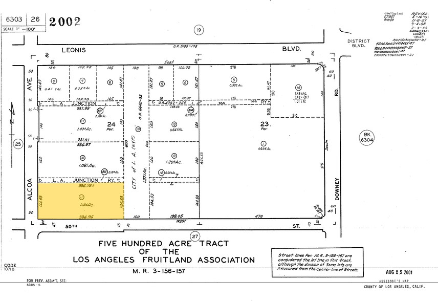 3317 E 50th St, Vernon, CA for rent - Plat Map - Image 3 of 4