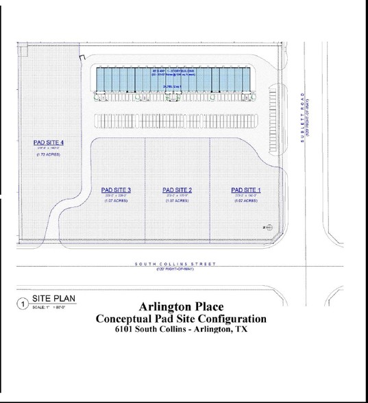 6101 S Collins St, Arlington, TX for rent - Site Plan - Image 2 of 2