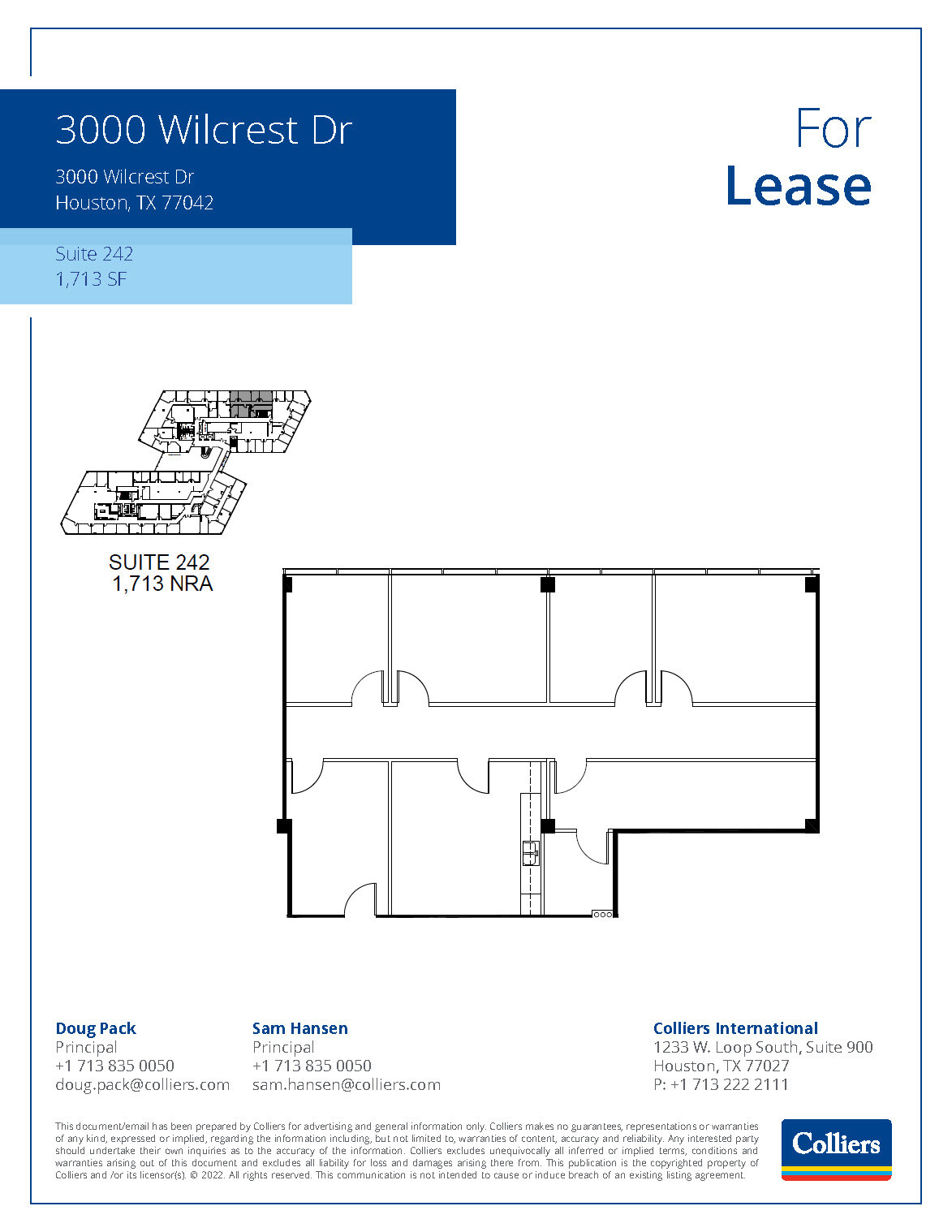 3000 Wilcrest Dr, Houston, TX for rent Floor Plan- Image 1 of 2