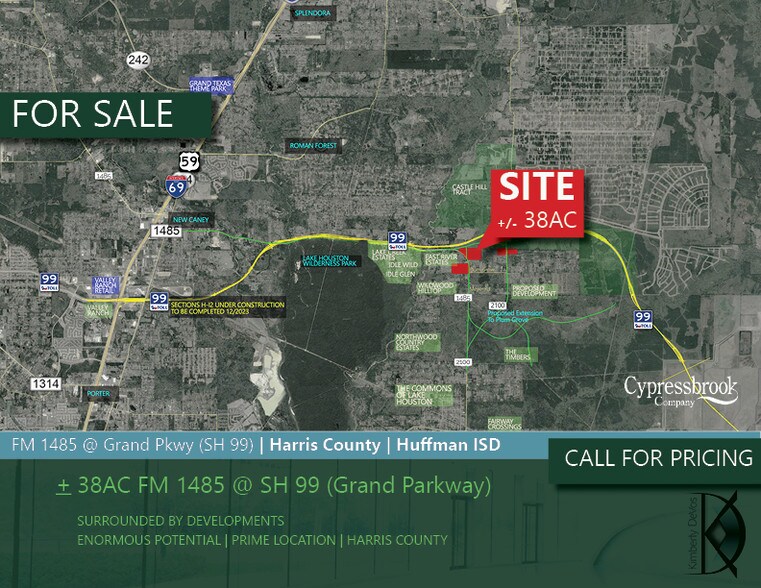 31888 FM 1485 Rd, New Caney 77357 +/ 38 AC FM 1485 Grand Parkway