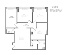 315 W 57th St, New York, NY for rent Floor Plan- Image 2 of 2