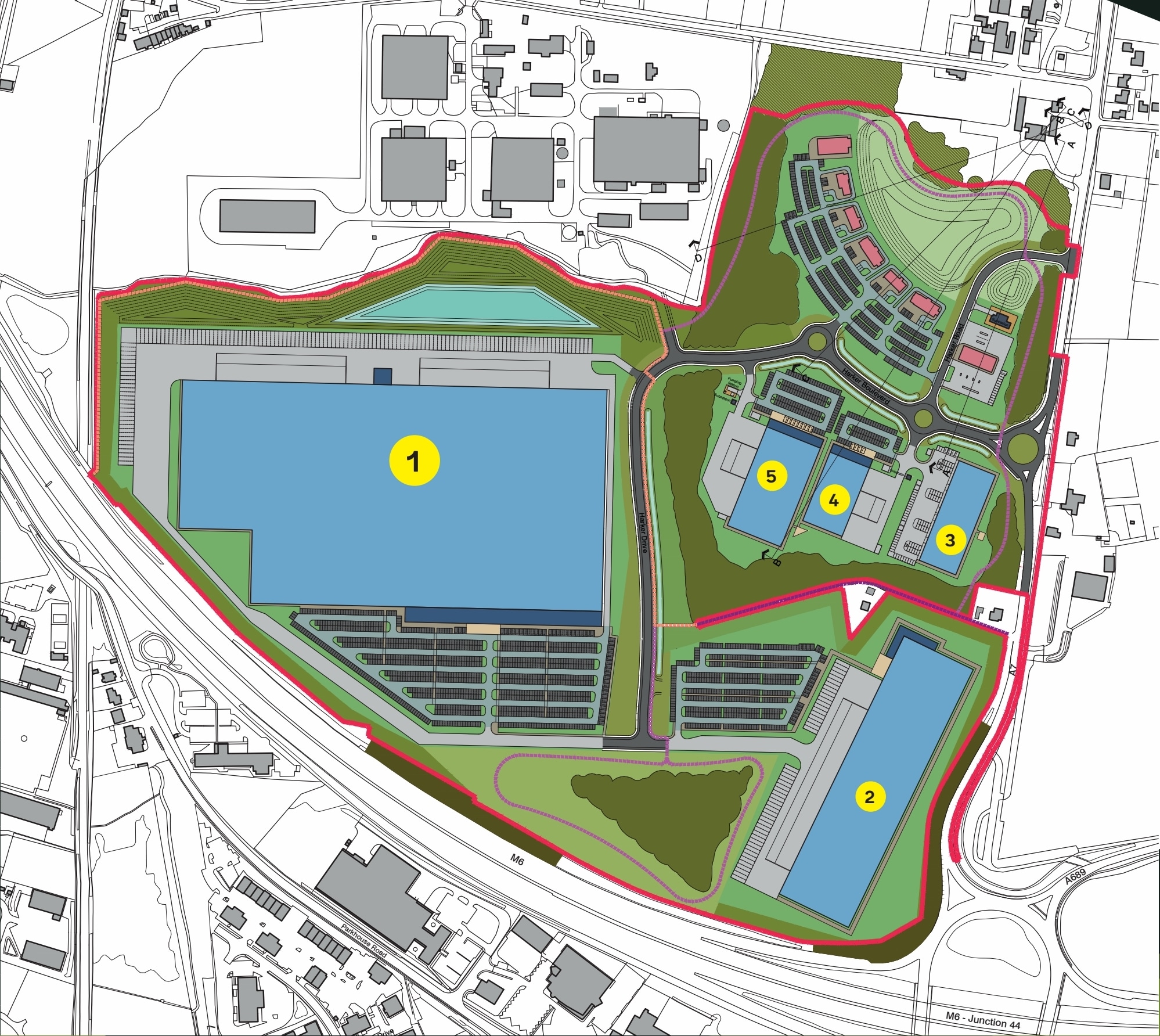 Harker View Junction 44-M6, Carlisle to rent Site Plan- Image 1 of 3