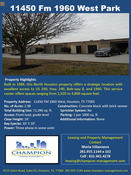 11450 FM 1960 Rd W, Houston, TX for rent - Building Photo - Image 1 of 1