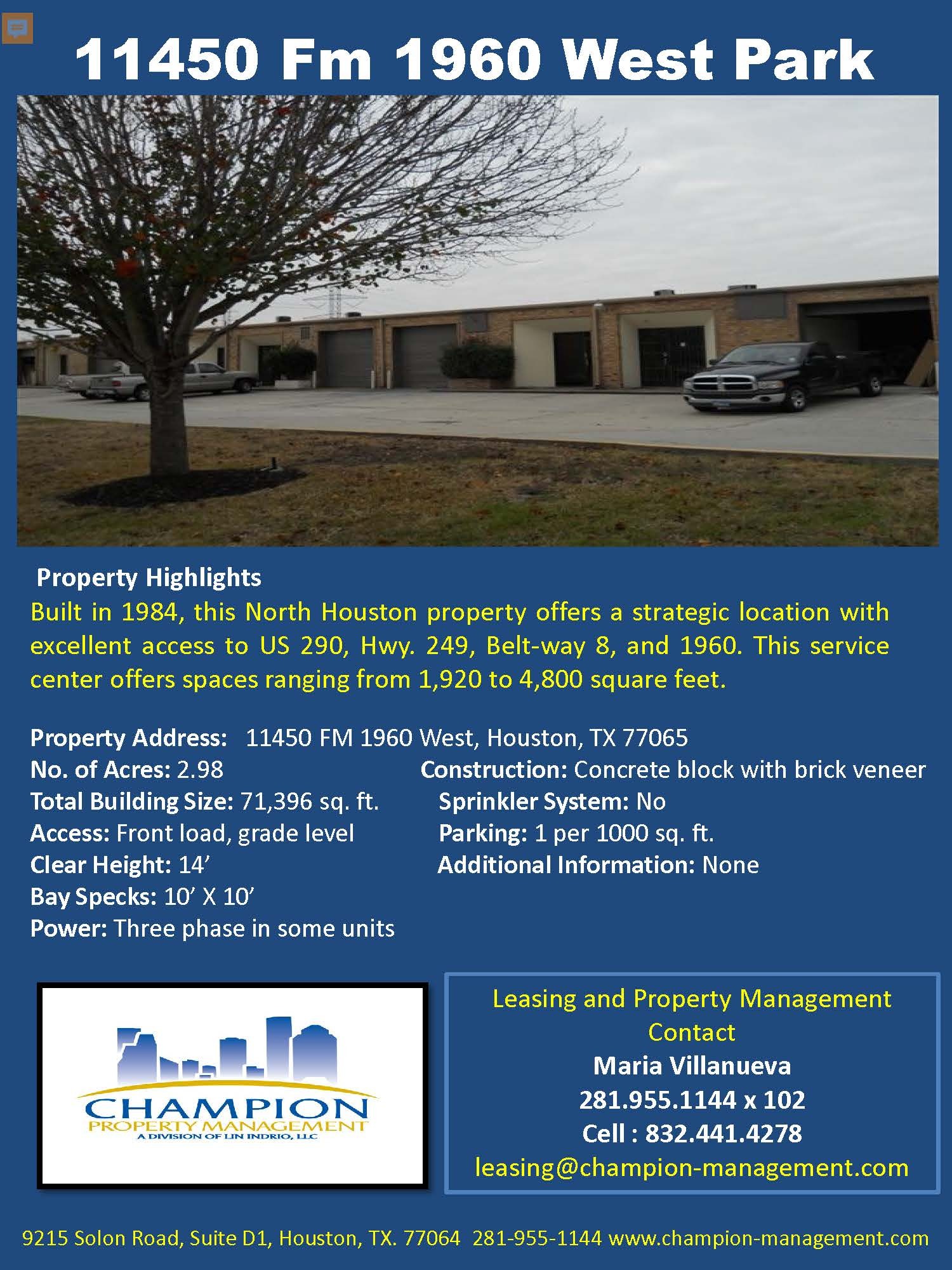 11450 FM 1960 Rd W, Houston, TX for rent Building Photo- Image 1 of 2