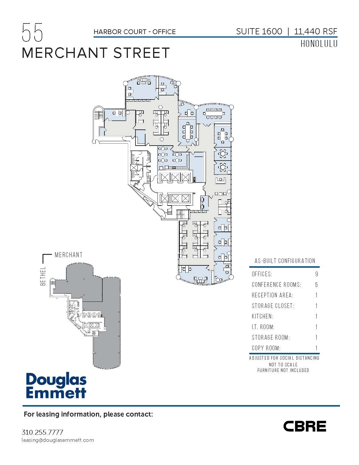 55 Merchant St, Honolulu, HI for rent Floor Plan- Image 1 of 1