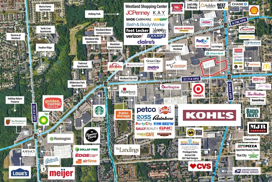 35000 W Warren Rd, Westland, MI for sale - Aerial - Image 3 of 14