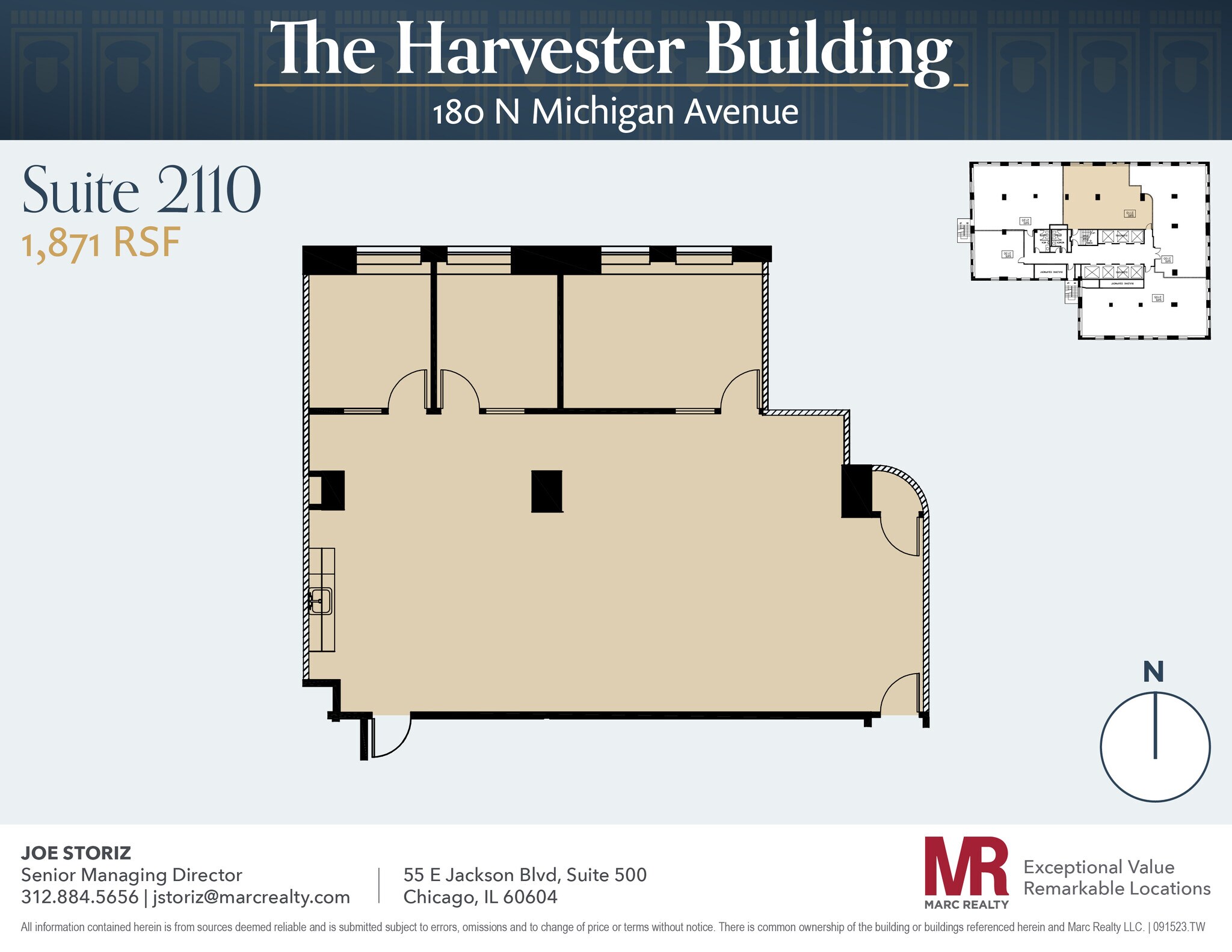 180 N Michigan Ave, Chicago, IL to rent Floor Plan- Image 1 of 5