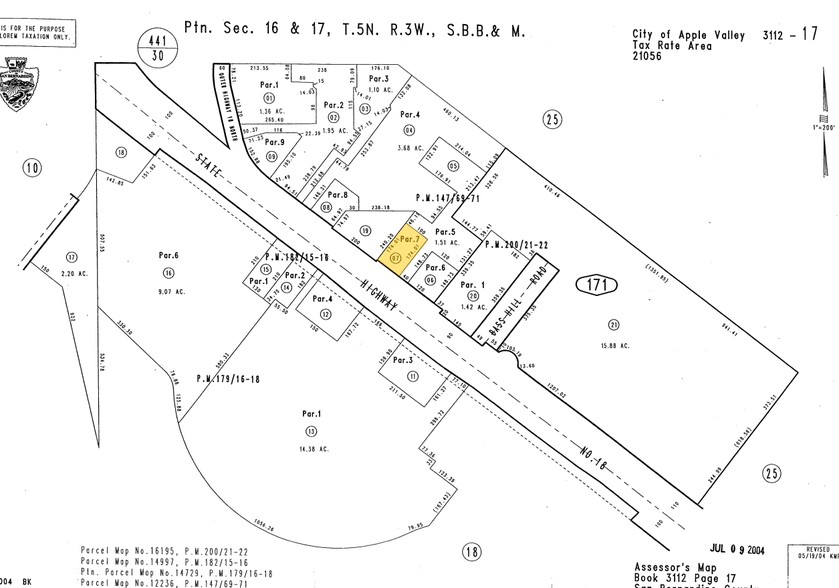 20236 US Hwy 18, Apple Valley, CA for sale - Plat Map - Image 2 of 25