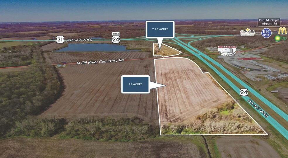 SEC of US-24 & Eel River Road, Peru, IN for sale - Building Photo - Image 2 of 4