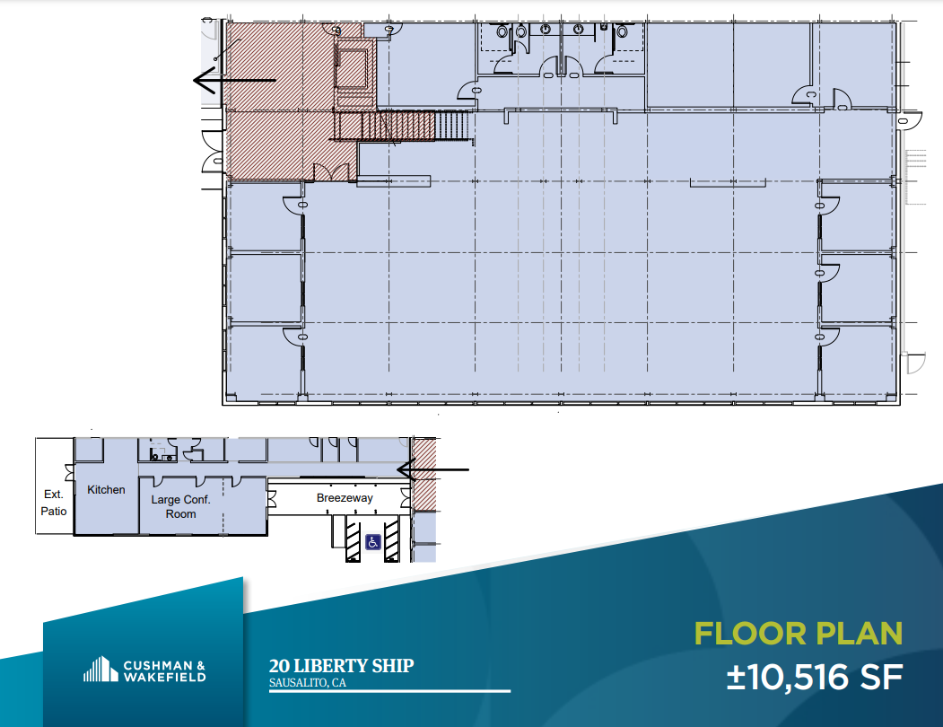 10-20 Liberty Ship Way, Sausalito, CA for rent Floor Plan- Image 1 of 1