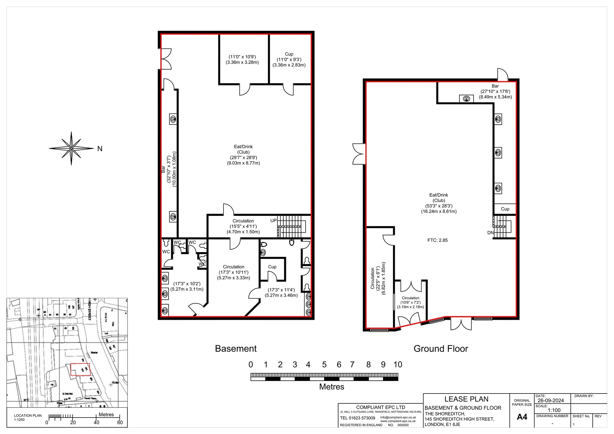 144-145 Shoreditch High St, London for rent Site Plan- Image 1 of 1