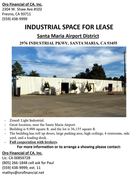 2976 Industrial Pky, Santa Maria, CA for rent - Building Photo - Image 3 of 10