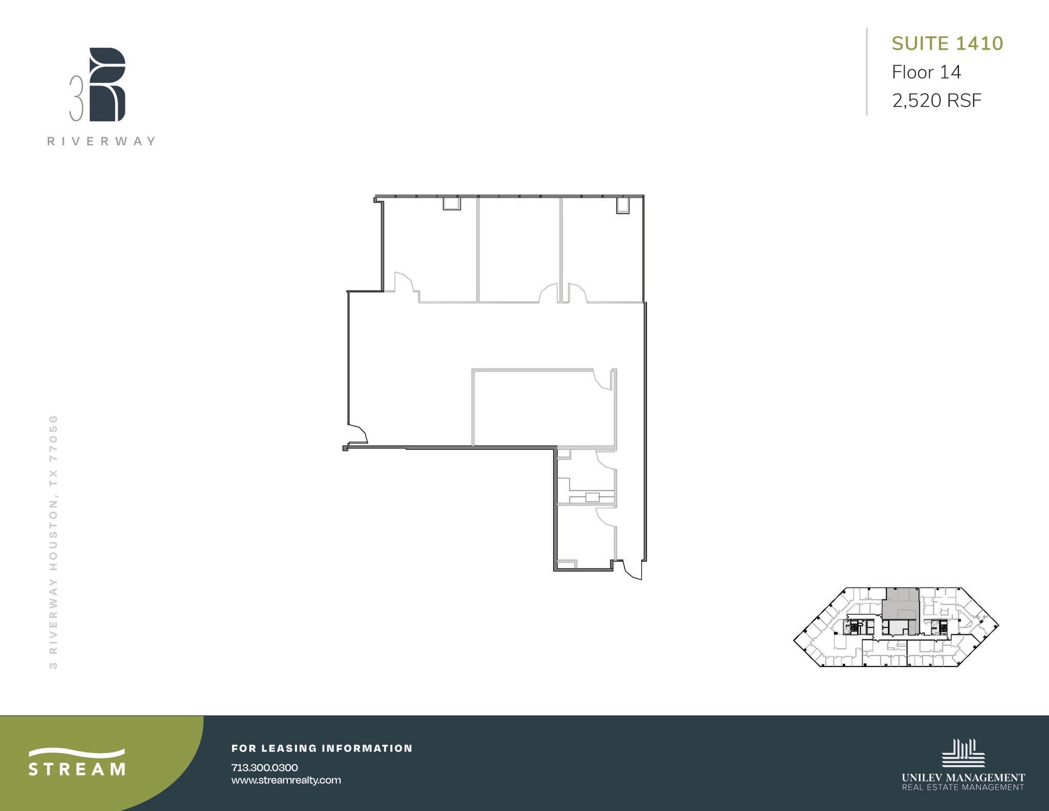 3 Riverway, Houston, TX to rent Floor Plan- Image 1 of 1